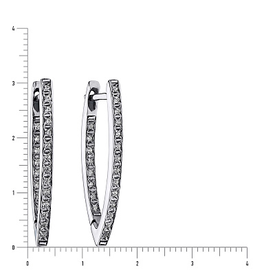 Срібні сережки з фіанітами (арт. 7902/2154)