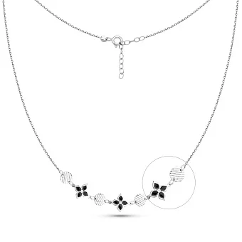 Золоте кольє з емаллю (арт. 352646беч)