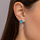 Серебряные серьги с бирюзой (арт. 7502/2184881Б) – изображение 2