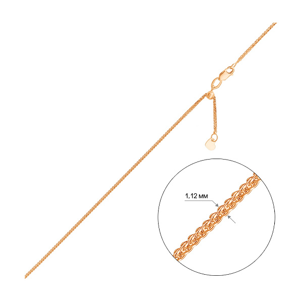 Золотая цепочка с регулируемой длиной (арт. ц303503рз) – изображение 2