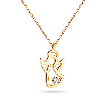 Золотое колье «Ангел» в желтом цвете металла (арт. 350870ж)