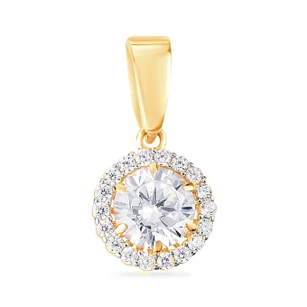 Золотая подвеска с фианитами (арт. 440422ж)