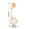 Пирсинг в пупок из красного золота с эмалью (арт. 360250еп) – изображение 4