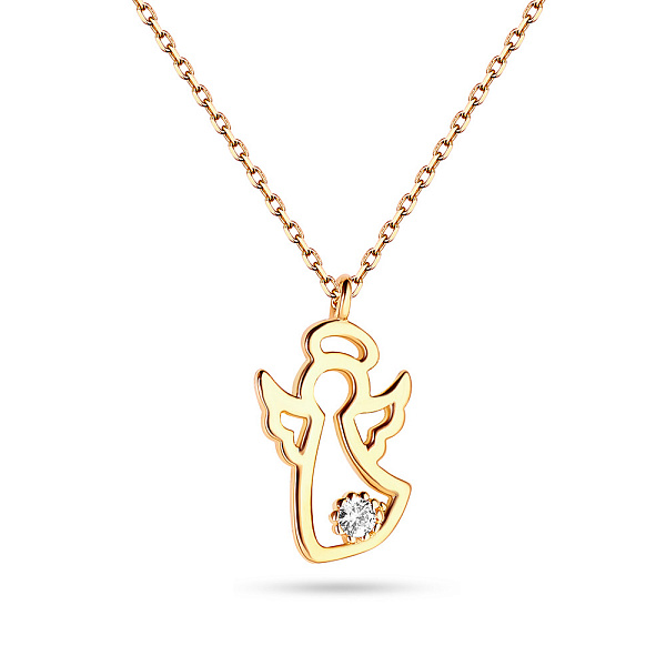 Золотое колье «Ангел» в желтом цвете металла (арт. 350870ж) – изображение 1