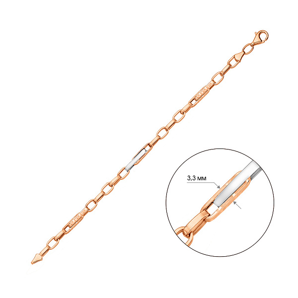 Золотой браслет в плетении Якорное (арт. 326321кб) – изображение 2