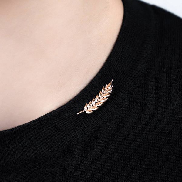 Золота брошка "Колосок" (арт. 361166) – зображення 2