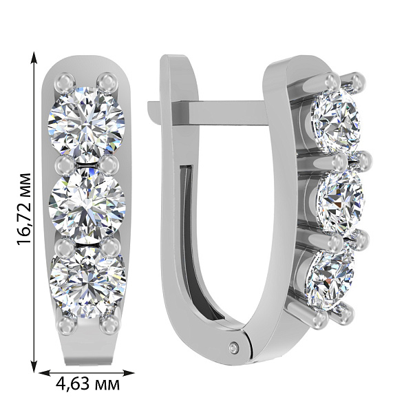 Золоті сережки з фіанітами (арт. 117700б) – зображення 2