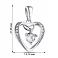 Серебряный подвес "Сердце" с фианитами (арт. 7503/3662) – изображение 2