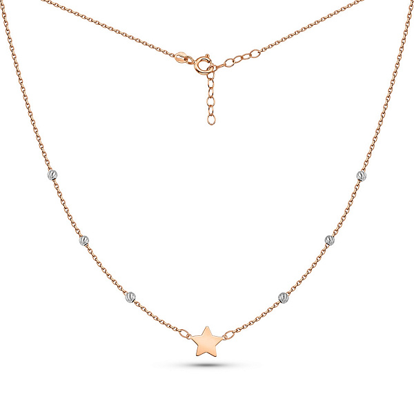 Золотое колье Звезда (арт. 352502кб) – изображение 2