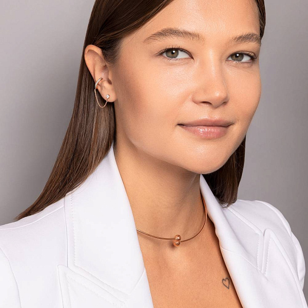 Одиночная золотая сережка с кафой (арт. 1101046Я) – изображение 4