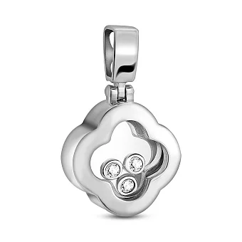 Підвіс з білого золота з фіанітами (арт. 423635б)