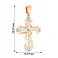Золотий натільний хрестик з розп'яттям та фіанітами (арт. 501671) – зображення 3