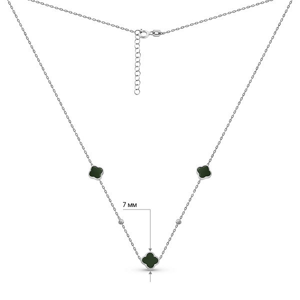 Серебряное колье с ониксом (арт. 7507/2319/7оз) – изображение 3