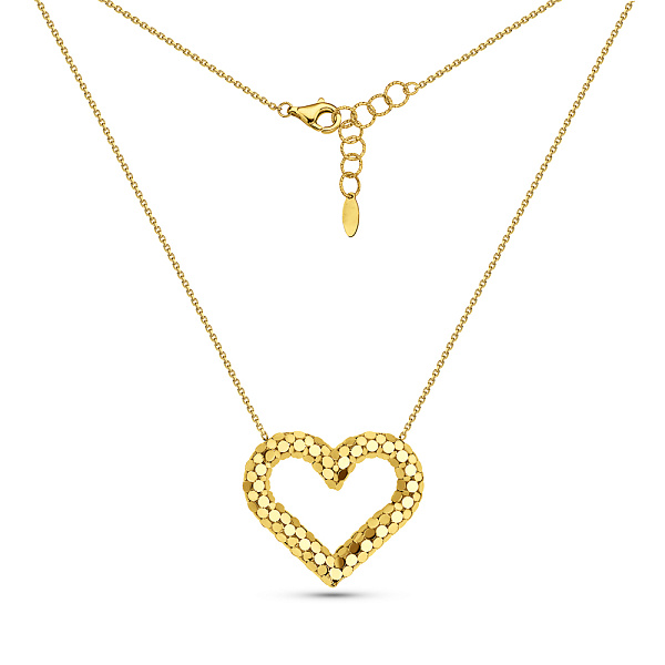 Золотое колье Сердце Francelli (арт. 352902ж) – изображение 2