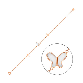 Браслет из красного золота Бабочки (арт. 341213еп)