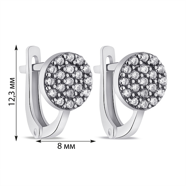 Серьги из серебра с фианитами  (арт. 7502/1-0474.0.2) – изображение 2