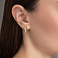 Серьги из желтого золота с фианитами (арт. 111459жм) – изображение 2