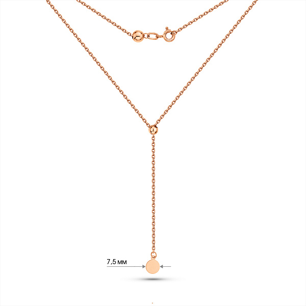 Золота кольє Fly з регульованим розміром (арт. 360258) – зображення 7