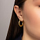 Золотые серьги-кольца (арт. 1091900/25ж) – изображение 2