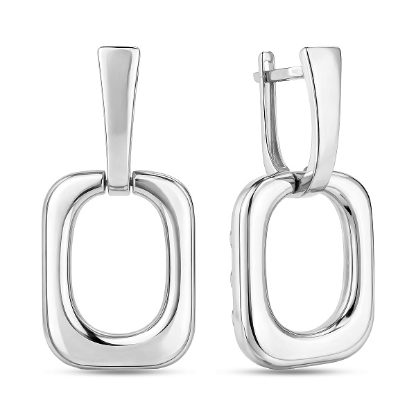 Серьги из белого золота (арт. 111331б) – изображение 1
