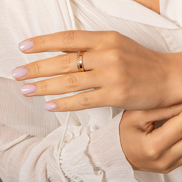 Кольцо Звенья из красного золота (арт. 140968) – изображение 2