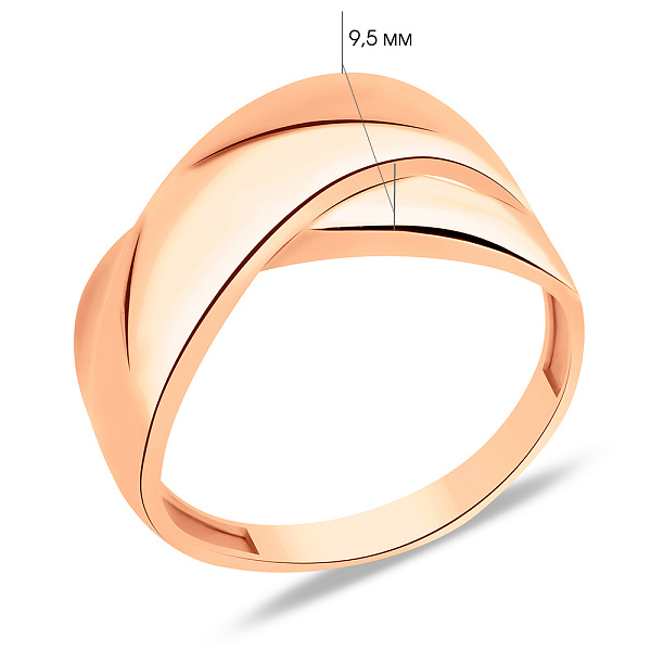 Каблучка з червоного золота (арт. 155854) – зображення 2