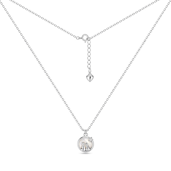 Серебряное колье с перламутром и фианитом (арт. 7507/2719п) – изображение 2