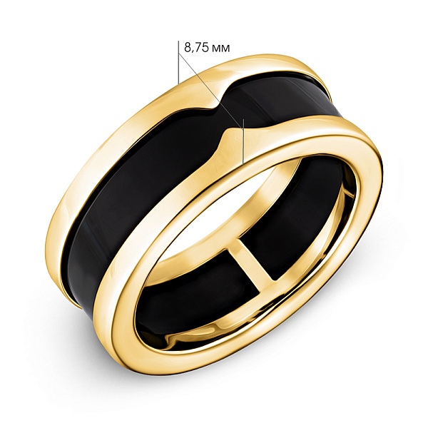Золота каблучка з оніксом (арт. 152360жо) – зображення 2