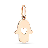 Підвіска з червоного золота Рука Фатіми (арт. 424252)