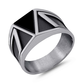 Серебряная печатка с ониксом (арт. 7906/2357о)