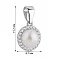 Срібний кулон з перлиною та фіанітами (арт. 7503/1502/1жб) – зображення 2