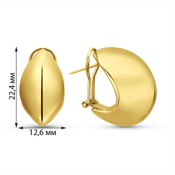 Серьги из желтого золота Francelli (арт. е1091988ж) – изображение 3