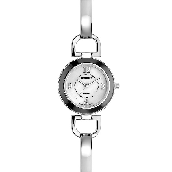 Часы из серебра с керамикой (арт. 7526/319пкмч) – изображение 2