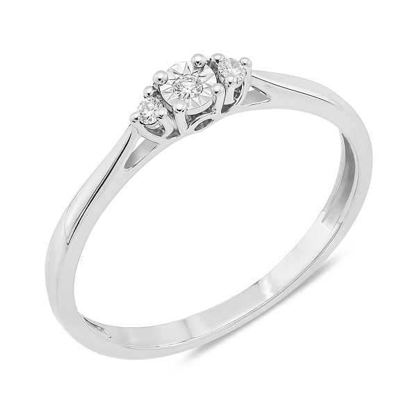 Кольцо из белого золота с бриллиантами (арт. К011742005б) – изображение 1