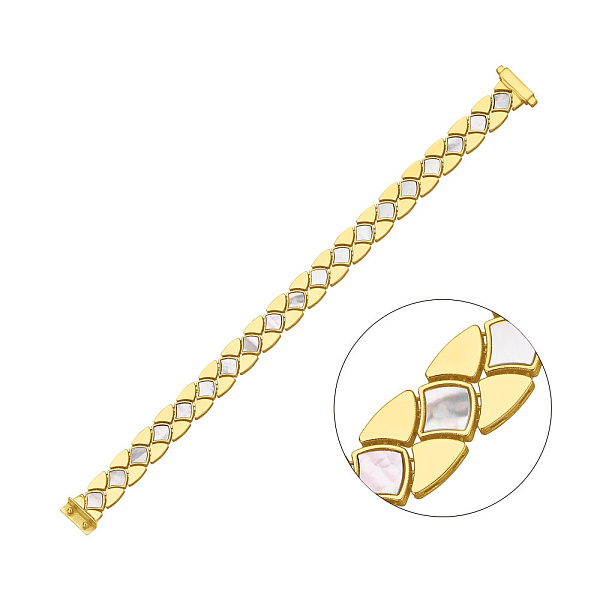 Золотий браслет Francelli з перламутром (арт. 326828жп) – зображення 1