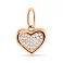 Золотой кулон Сердце с фианитами (арт. 424775) – изображение 1