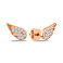 Золотые серьги-пусеты в форме крыльев с фианитами (арт. 1091066) – изображение 1