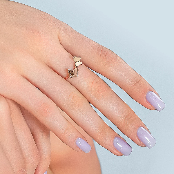 Золотое кольцо «Бабочки» (арт. 141059) – изображение 2