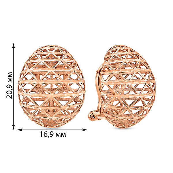 Золотые серьги без камней (арт. 102563) – изображение 2