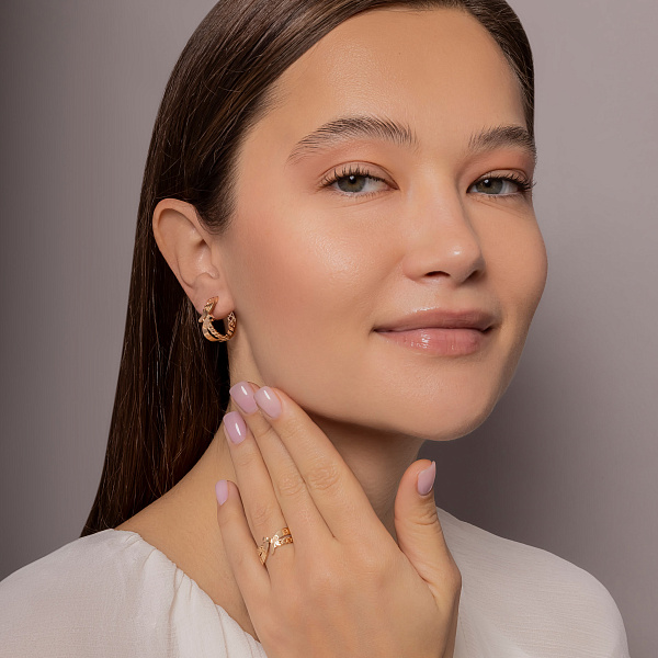 Кольцо из красного золота без камней (арт. 156782) – изображение 3