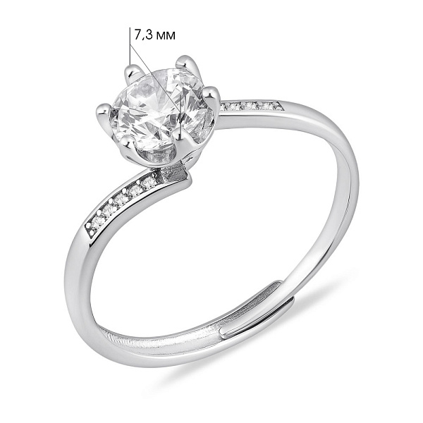 Серебряное кольцо с фианитами (арт. 7501/8062) – изображение 2