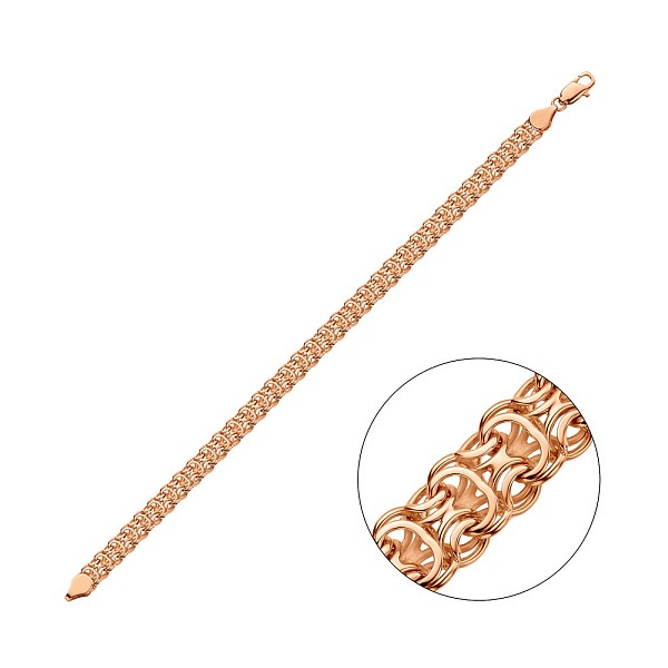 Ланцюговий браслет з червоного золота (арт. ц305210Д) – зображення 1