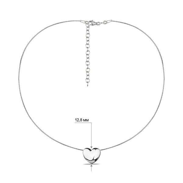 Серебряное колье Сердце (арт. 7507/2075) – изображение 2