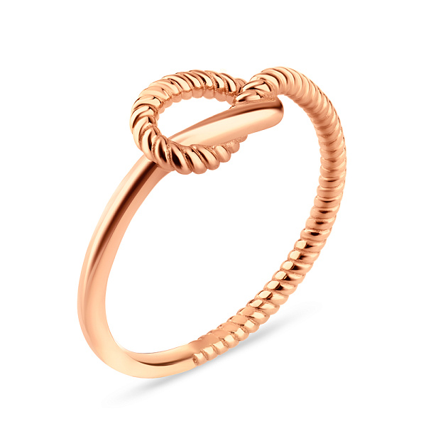 Золотое кольцо "Узелок" без камней (арт. 155591) – изображение 1