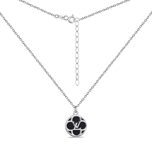 Серебряное колье с ониксом (арт. 7507/1690о) – изображение 2