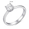 Тонкое серебряное кольцо с крупным фианитом (арт. 7501/8267) – изображение 2