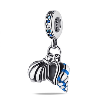 Фото Шарм зі срібла Мушлі (арт. 7903/4145ес)