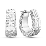 Фото Серьги-кольца из белого золота Francelli (арт. 1091863/20б)