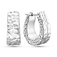 Сережки-кільця з білого золота Francelli (арт. 1091863/20б)