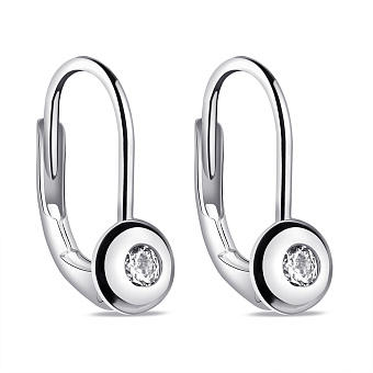 Серебряные серьги с фианитами (арт. 7502/9750)